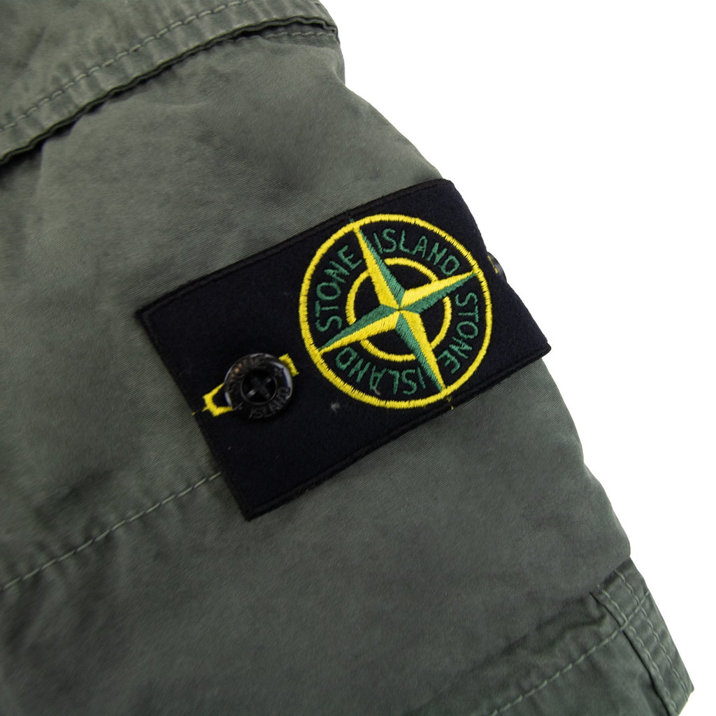 Stone Island L11wa Garment Dyed Canvas Shorts Musk Green V0159