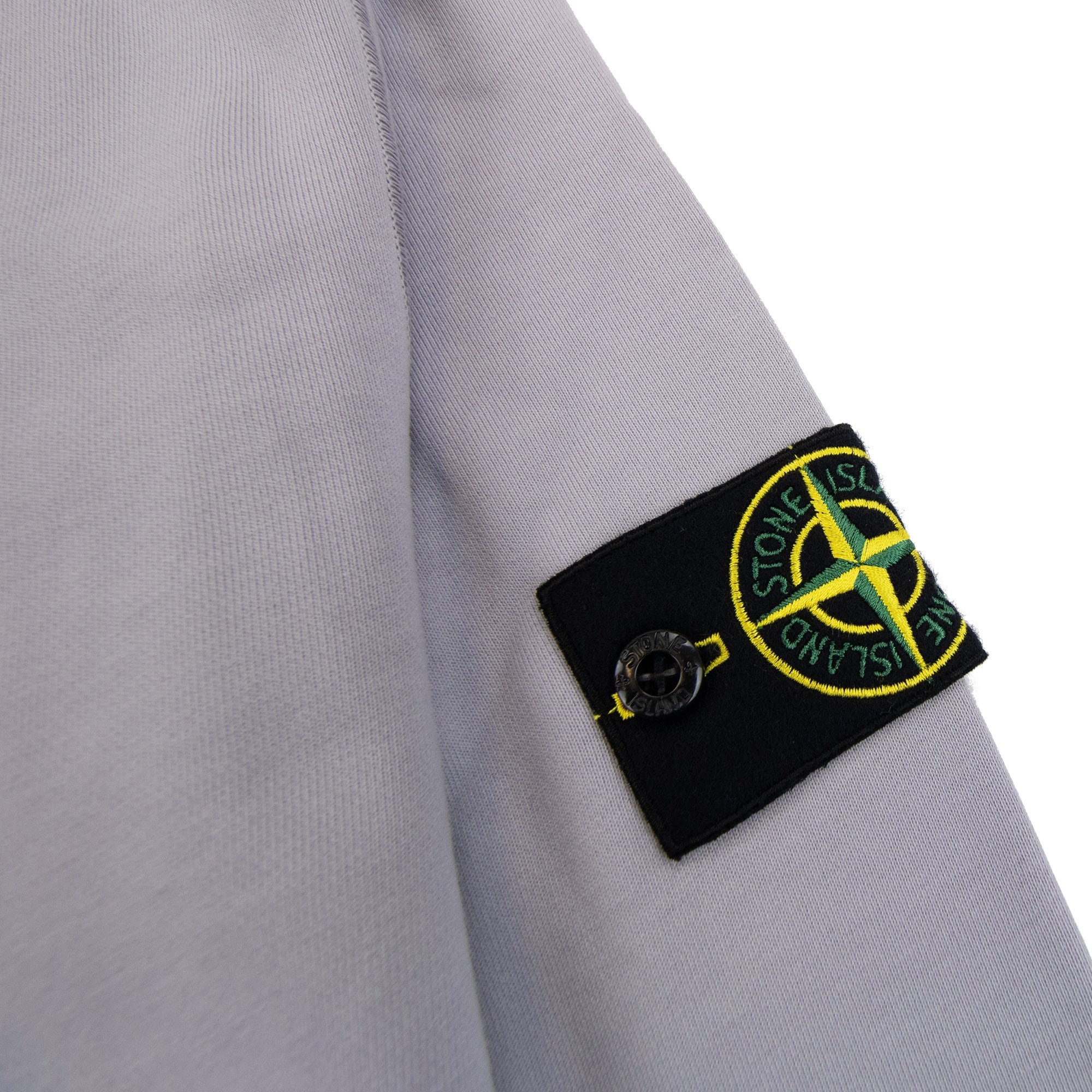 Stone Island Open Zip Up Hooded Sweatshirt Lilac V0064