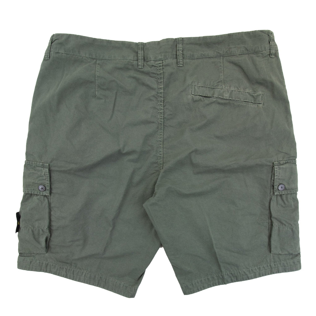Stone Island L11wa Garment Dyed Canvas Shorts Musk Green V0159
