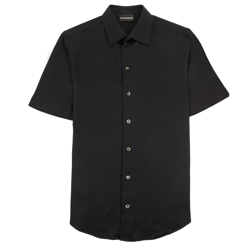 Emporio Armani Camicia Short Sleeve Shirt Black 999