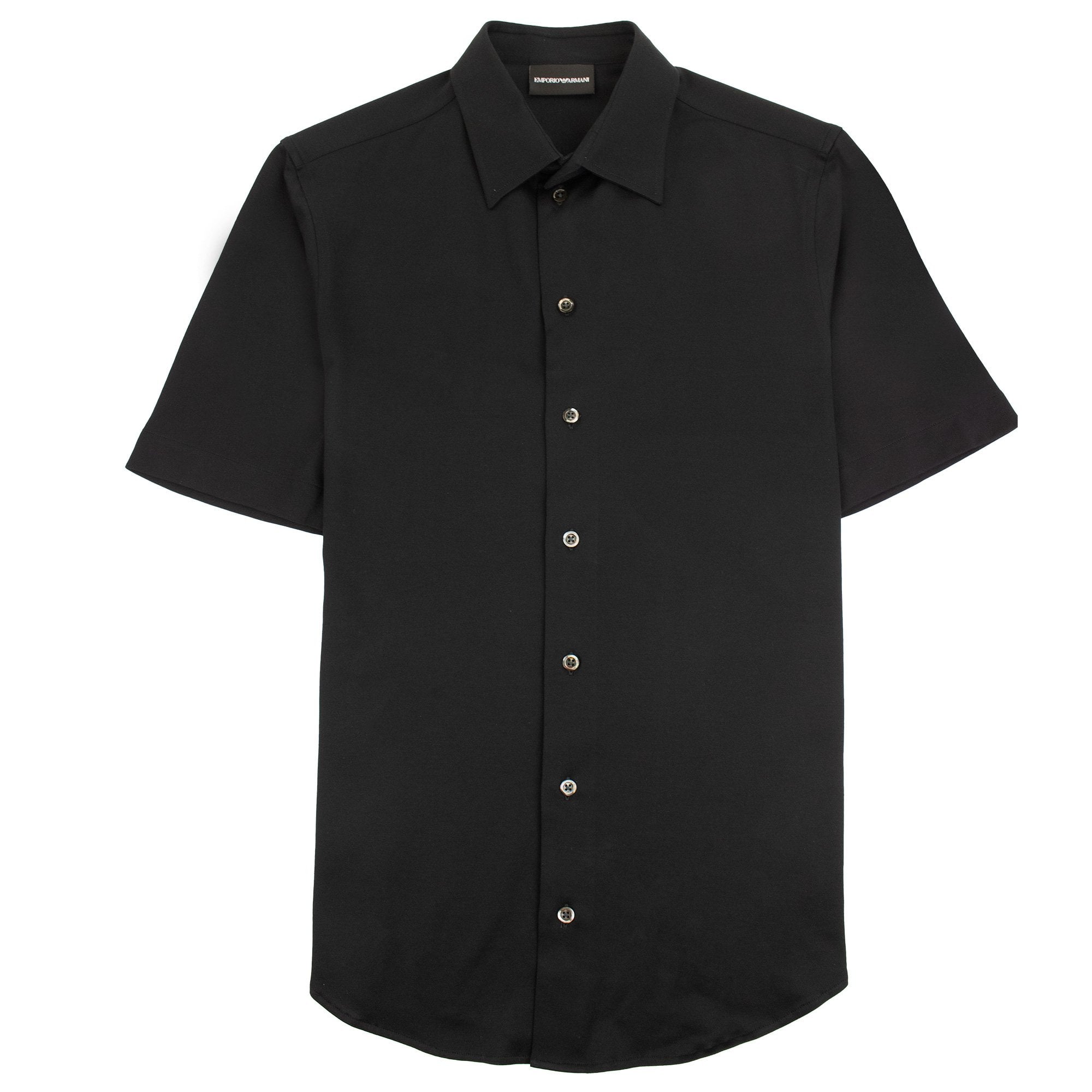 Emporio Armani Camicia Short Sleeve Shirt Black 999