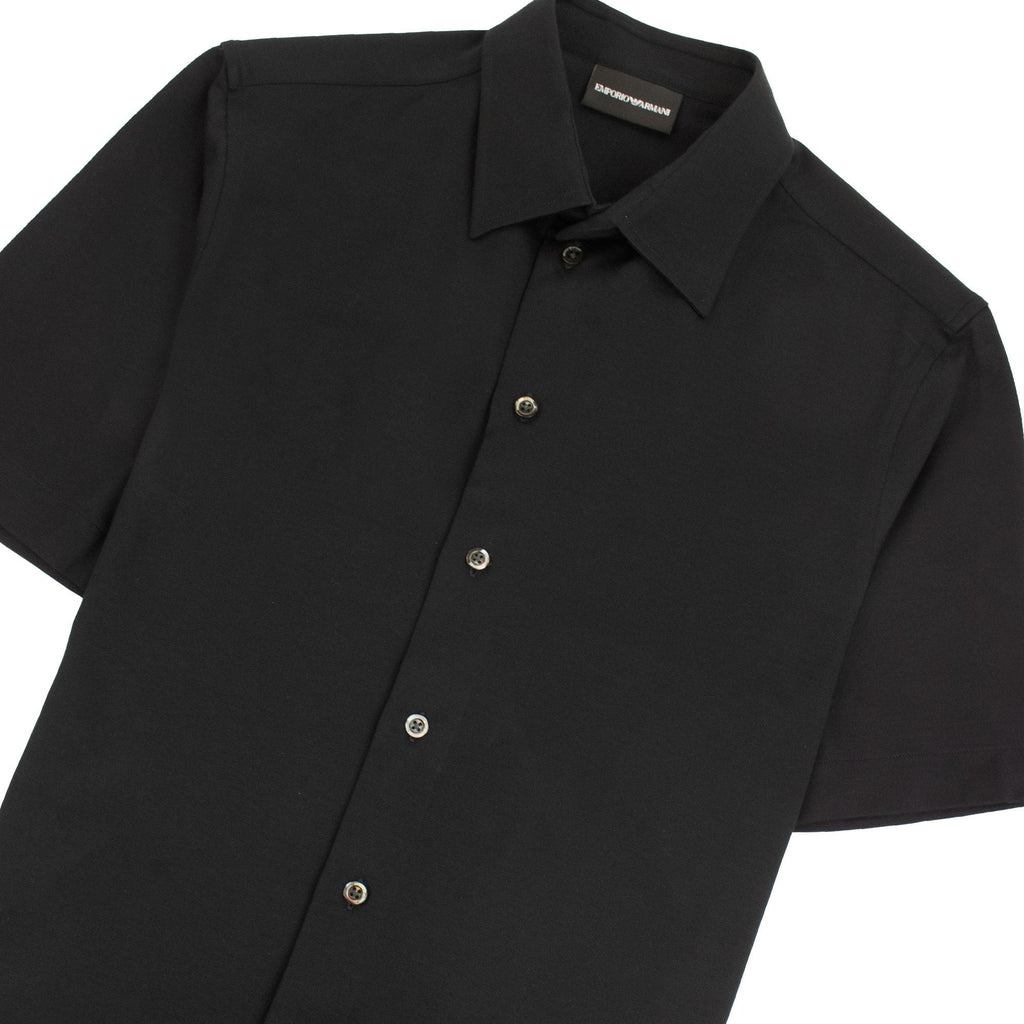 Emporio Armani Camicia Short Sleeve Shirt Black 999