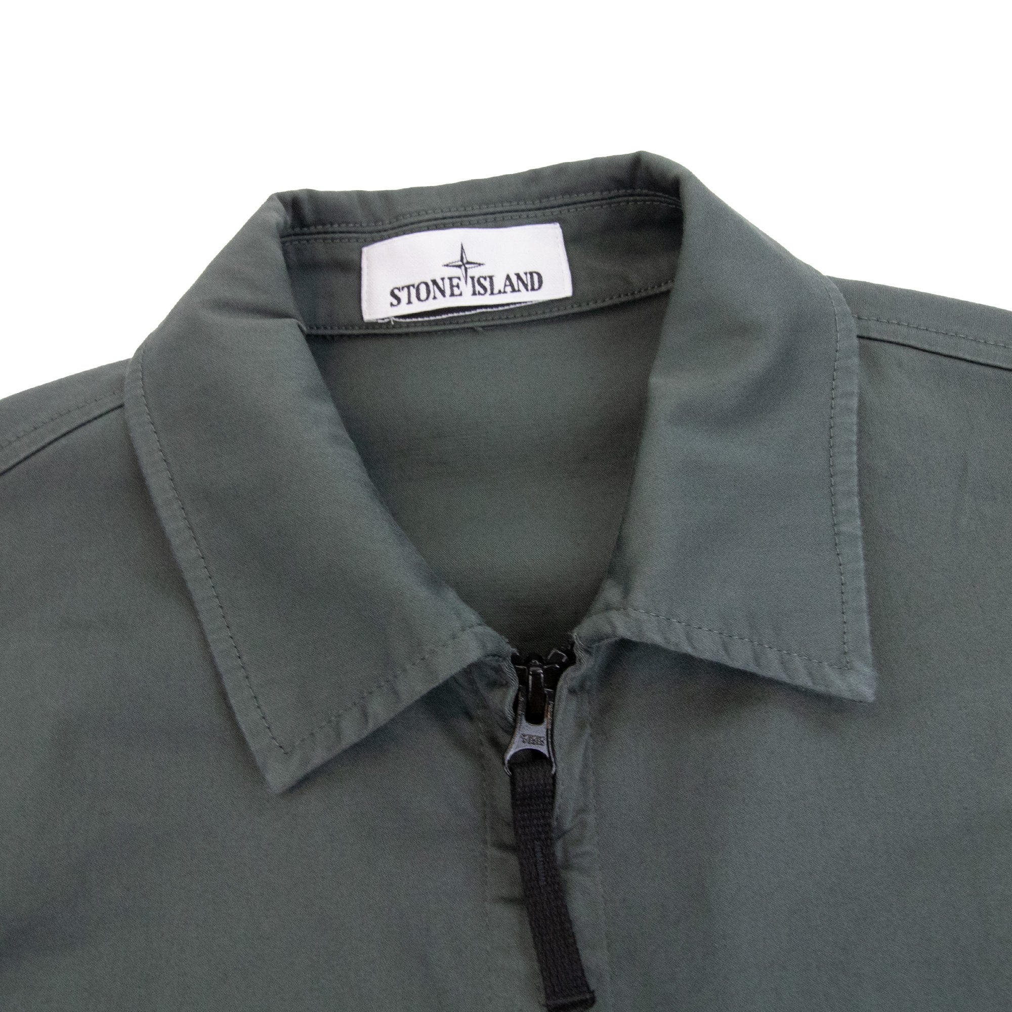 Stone Island 10812 Front Pocket Regular Fit Overshirt Musk Green V0159