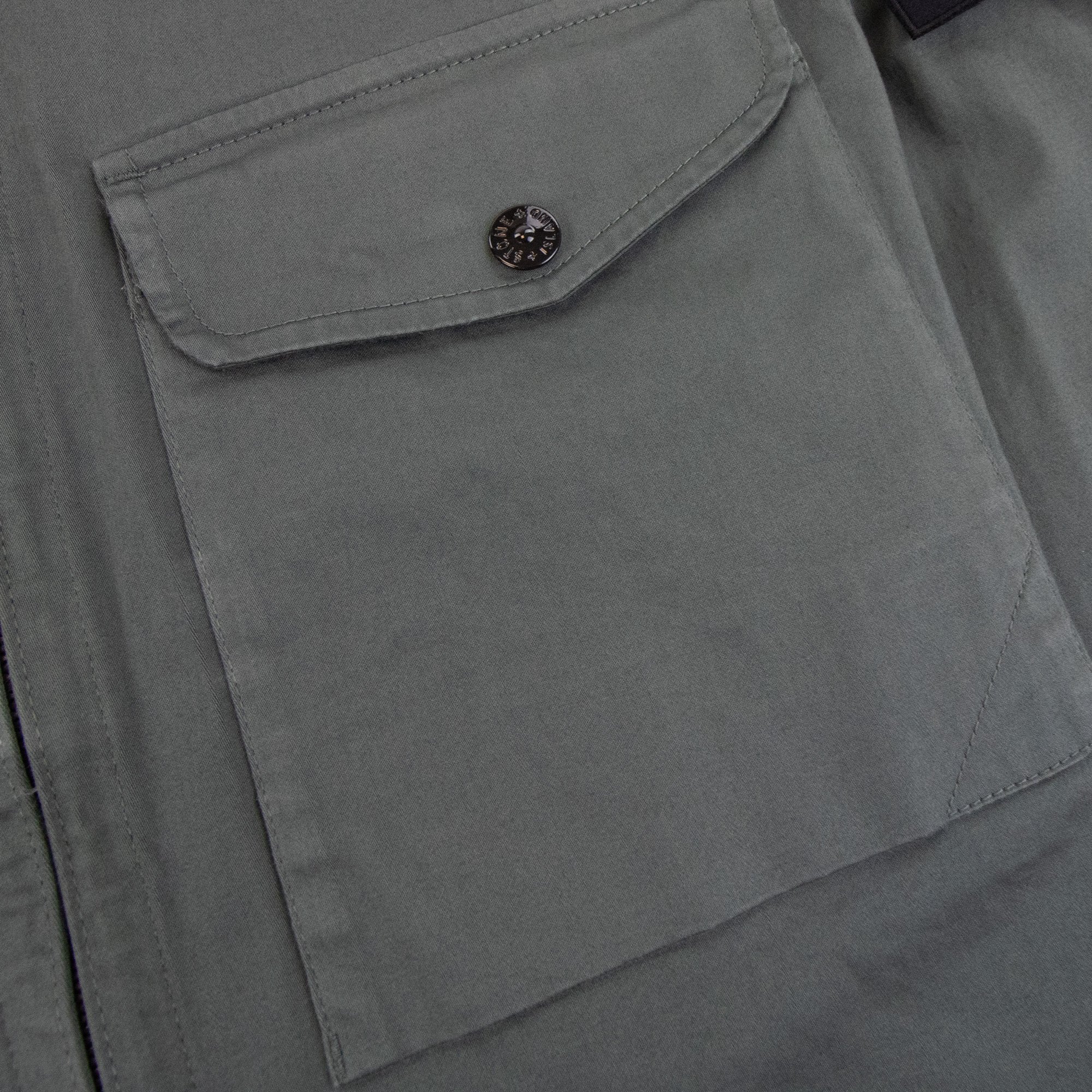 Stone Island 10812 Front Pocket Regular Fit Overshirt Musk Green V0159