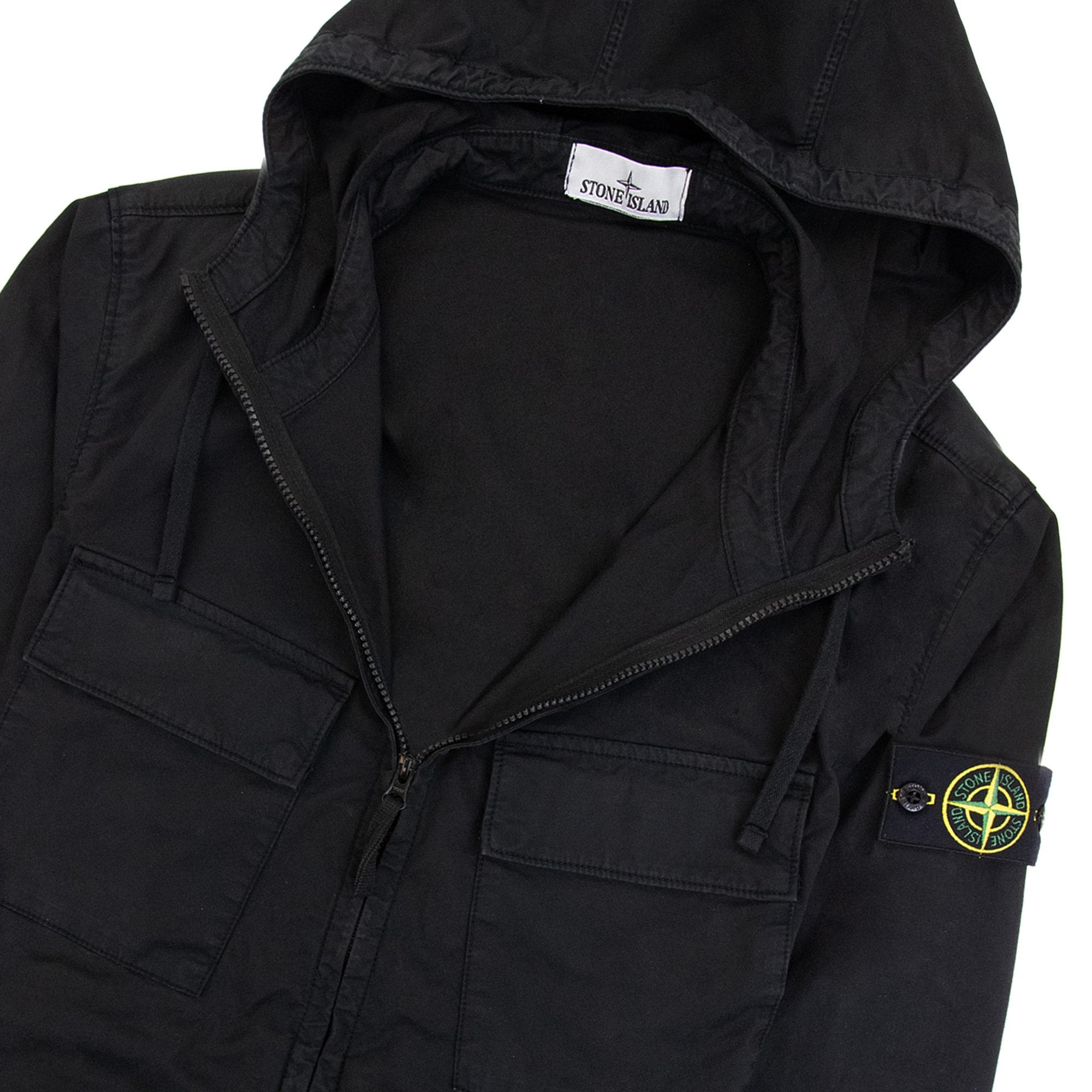 Stone Island 42610 Twill Stretch Tc Blouson Jacket Black V0029