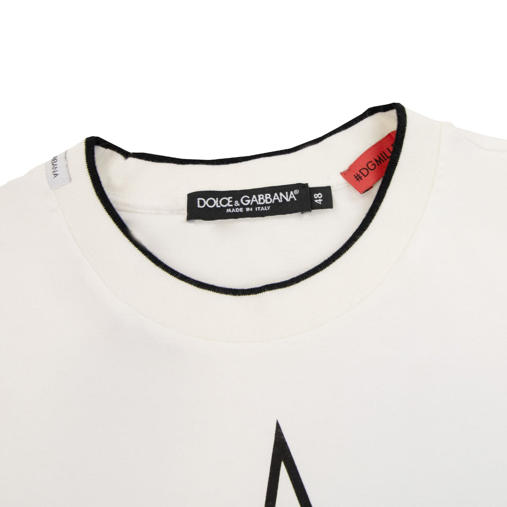 Dolce & Gabbana Dg Star Printed T Shirt White