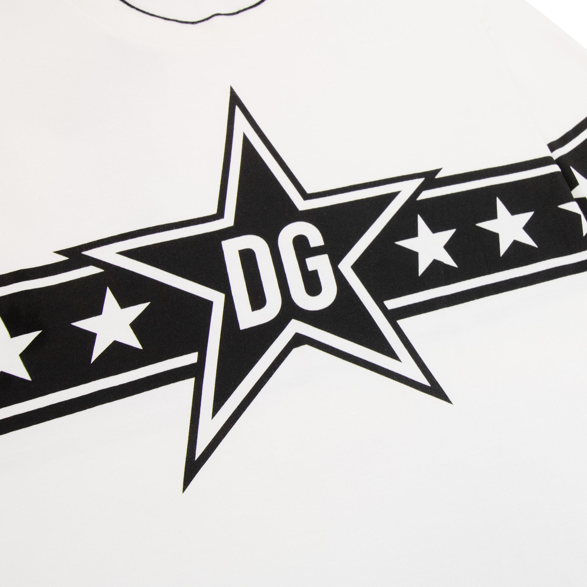 Dolce & Gabbana Dg Star Printed T Shirt White
