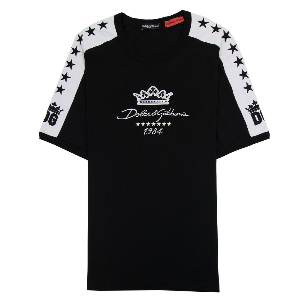 Dolce & Gabbana Since 1984 Embroidered Logo T Shirt Black N0000