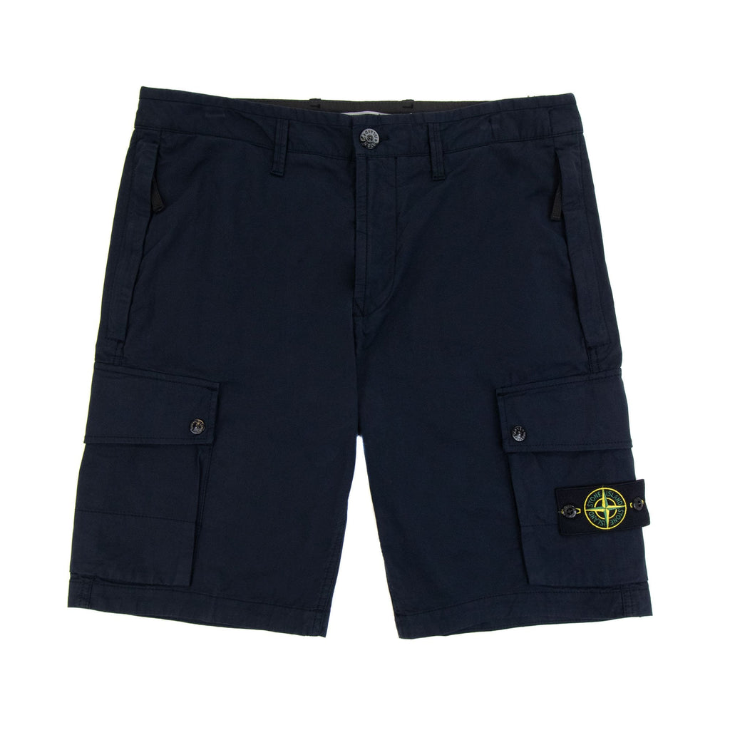 Stone Island L1110 Twill Stretch Tc Cargo Shorts Navy A0020