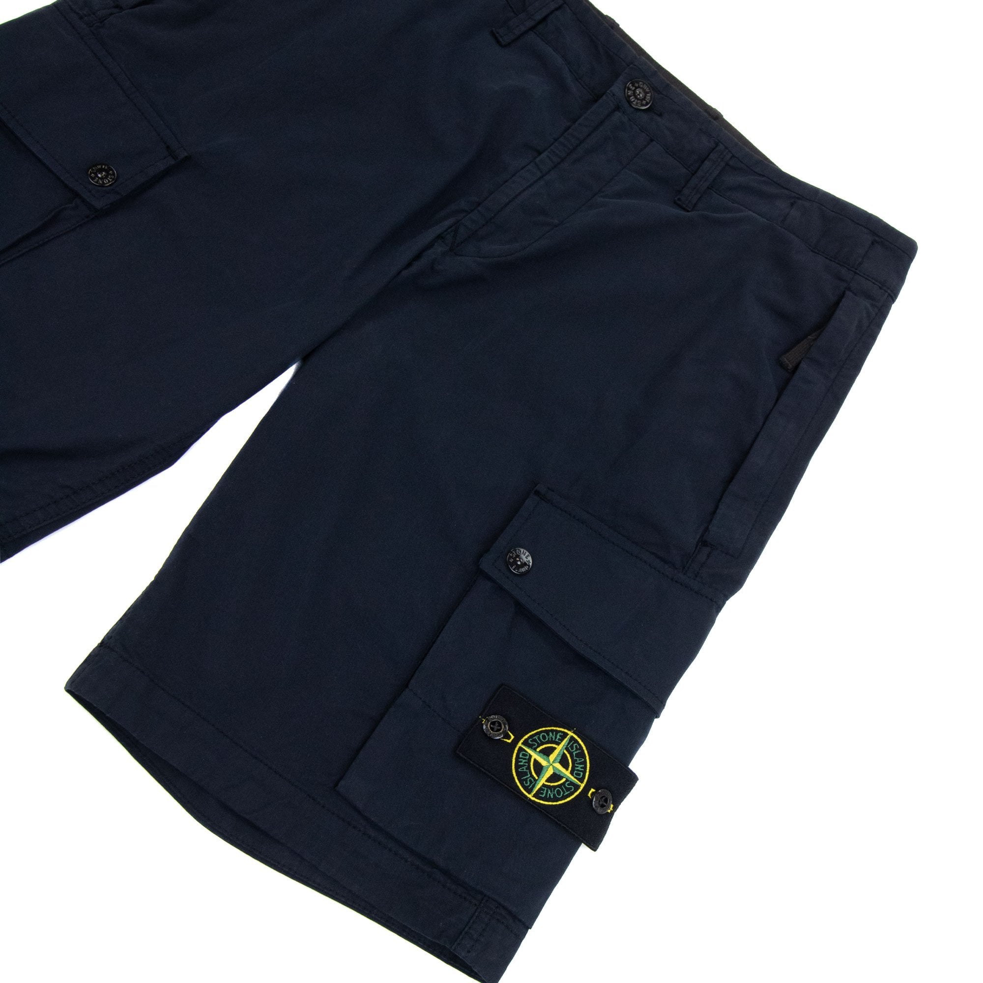 Stone Island L1110 Twill Stretch Tc Cargo Shorts Navy A0020