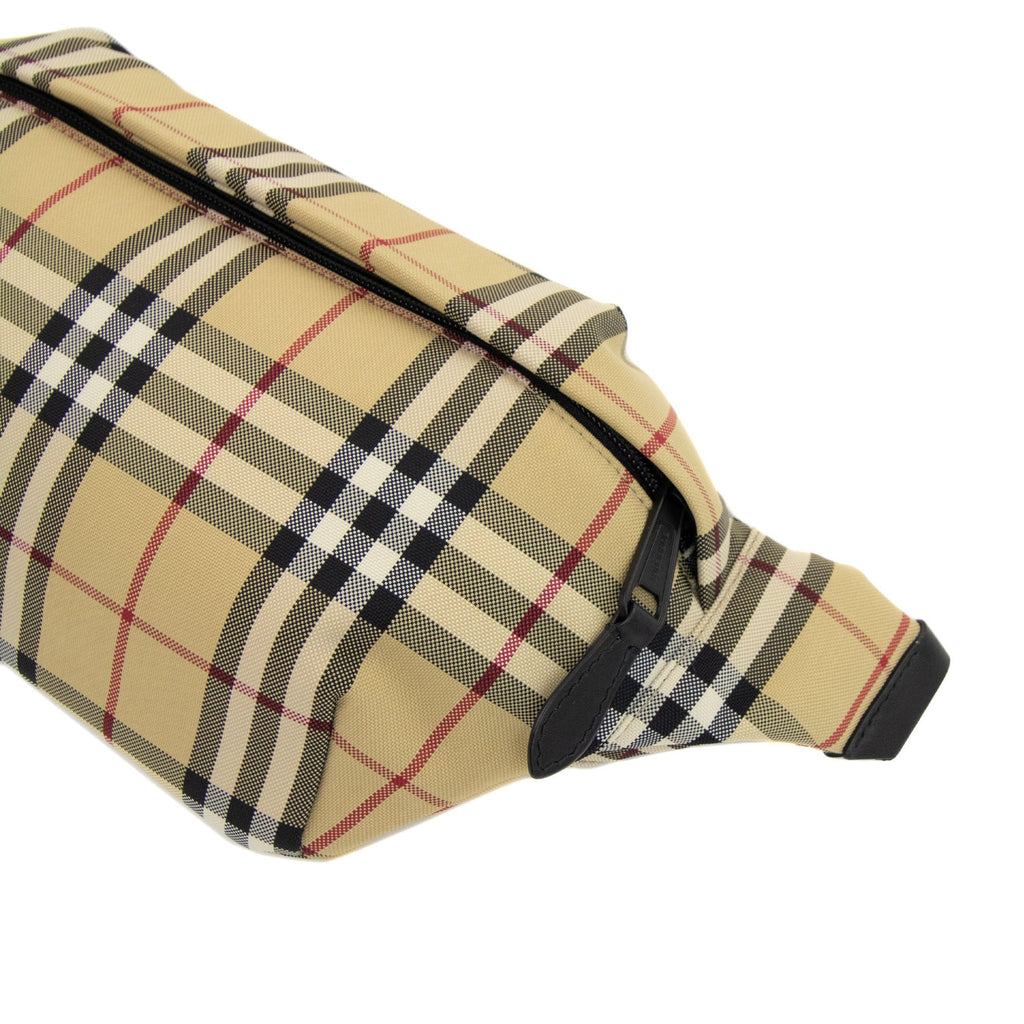Burberry Sonny N Nylon Vintage Check Belt Bag Archive Beige