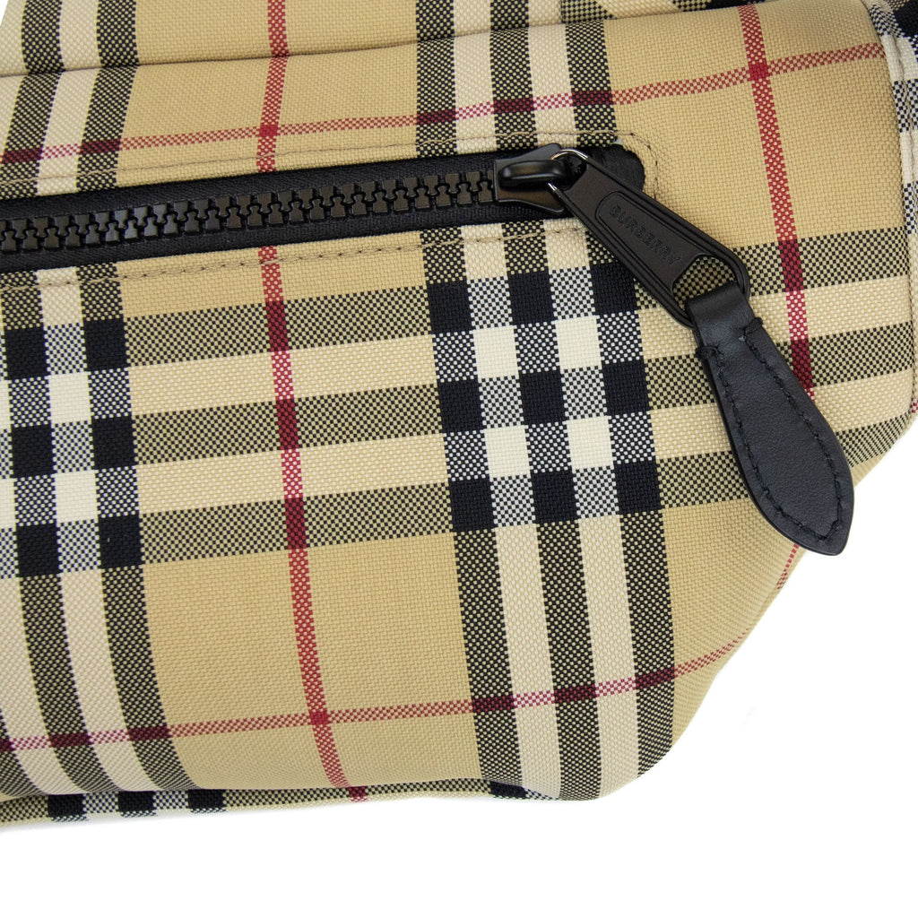 Burberry Sonny N Nylon Vintage Check Belt Bag Archive Beige
