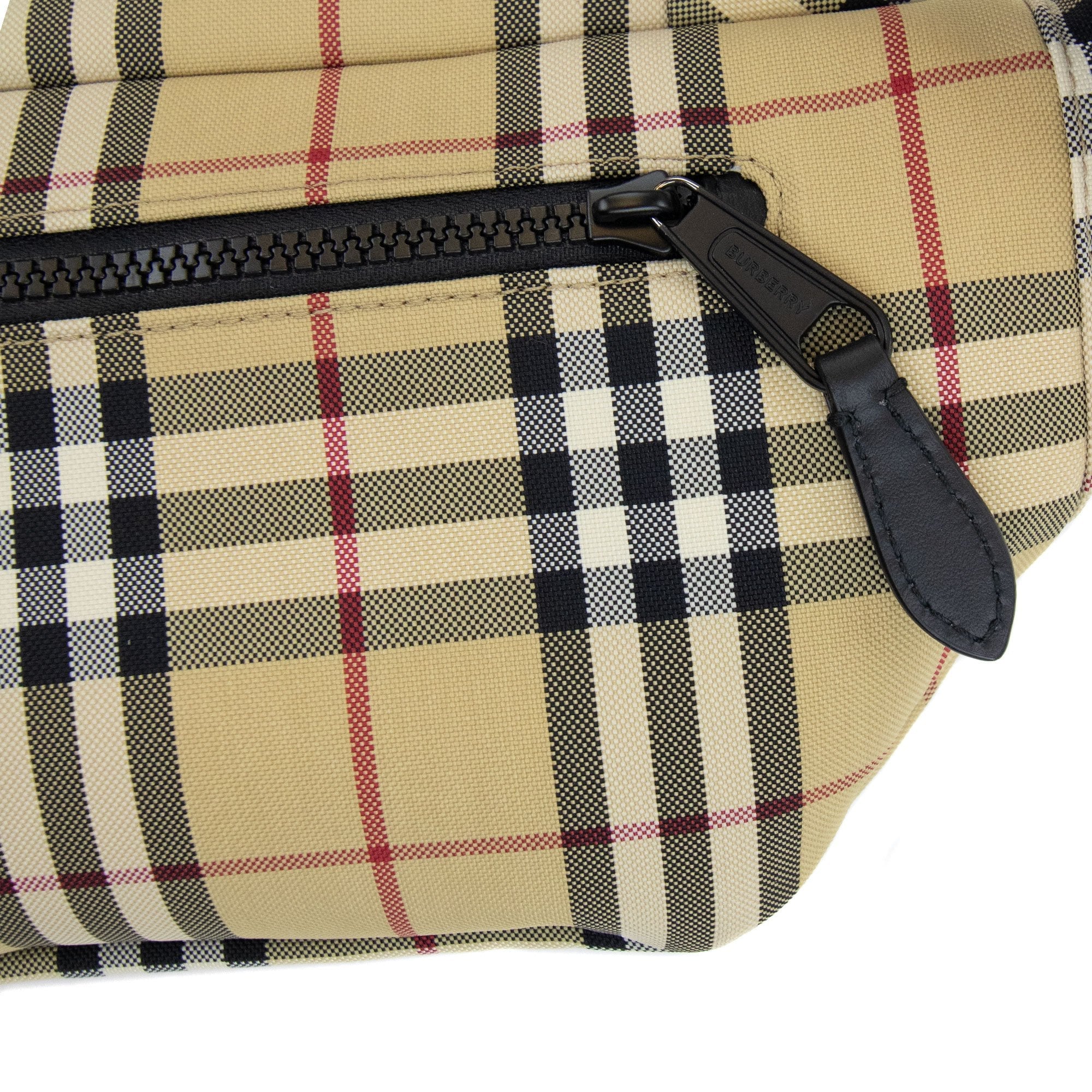 Burberry Sonny N Nylon Vintage Check Belt Bag Archive Beige