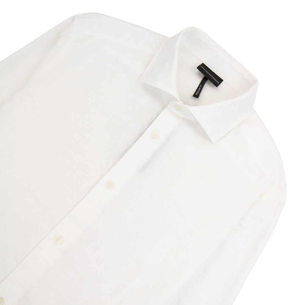 Emporio Armani All Over Logo Long Sleeve Shirt White