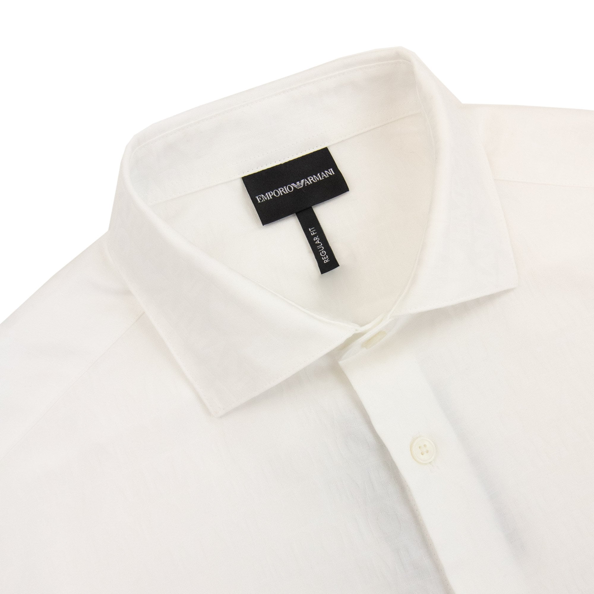 Emporio Armani All Over Logo Long Sleeve Shirt White