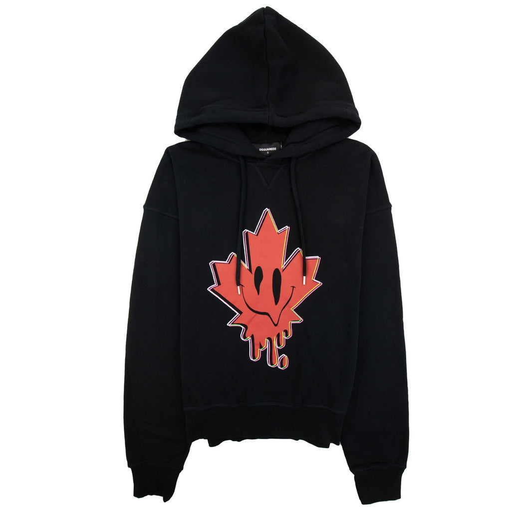Dsquared2 Leaf Logo Hoodied Sweatshirt Black