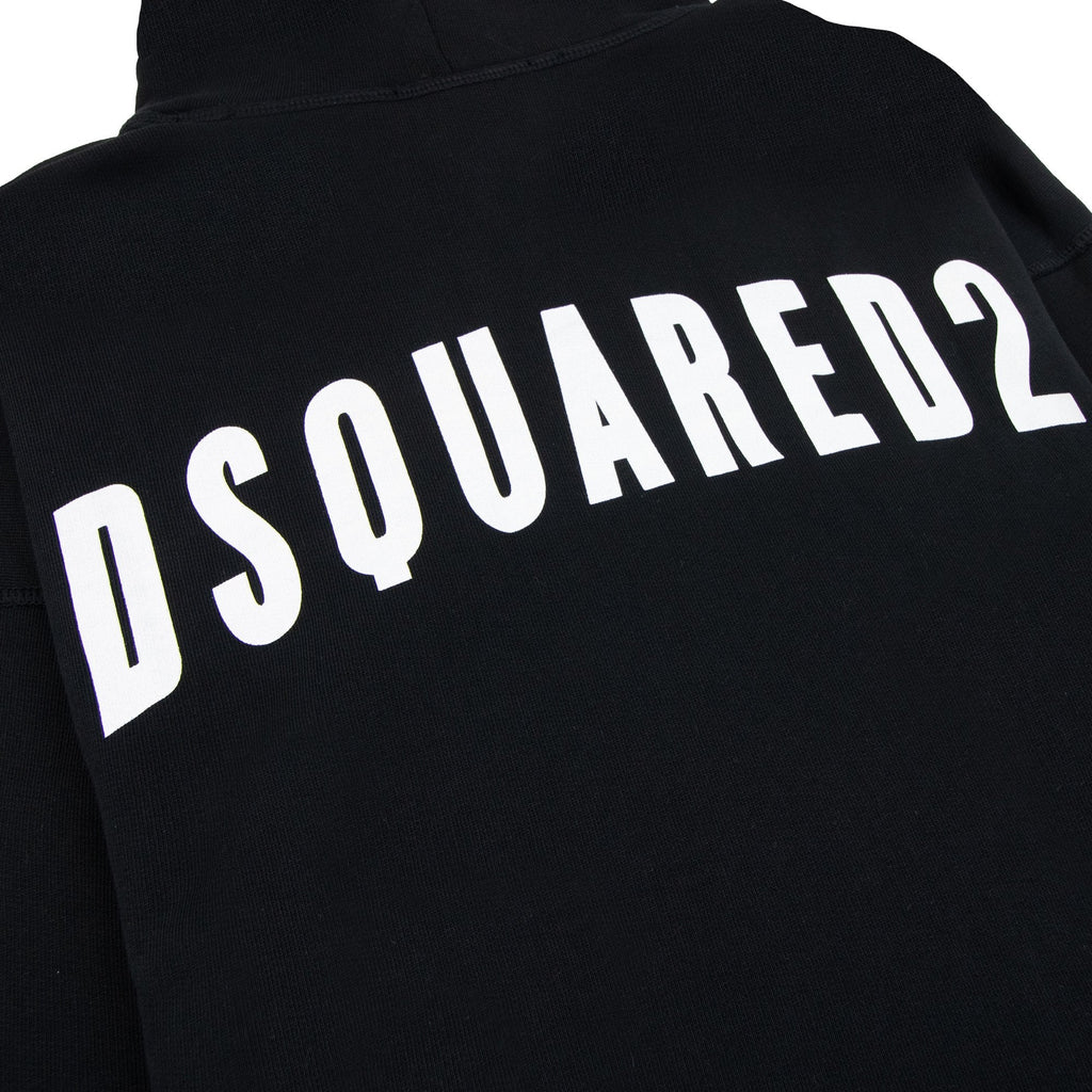 Dsquared2 Leaf Logo Hoodied Sweatshirt Black