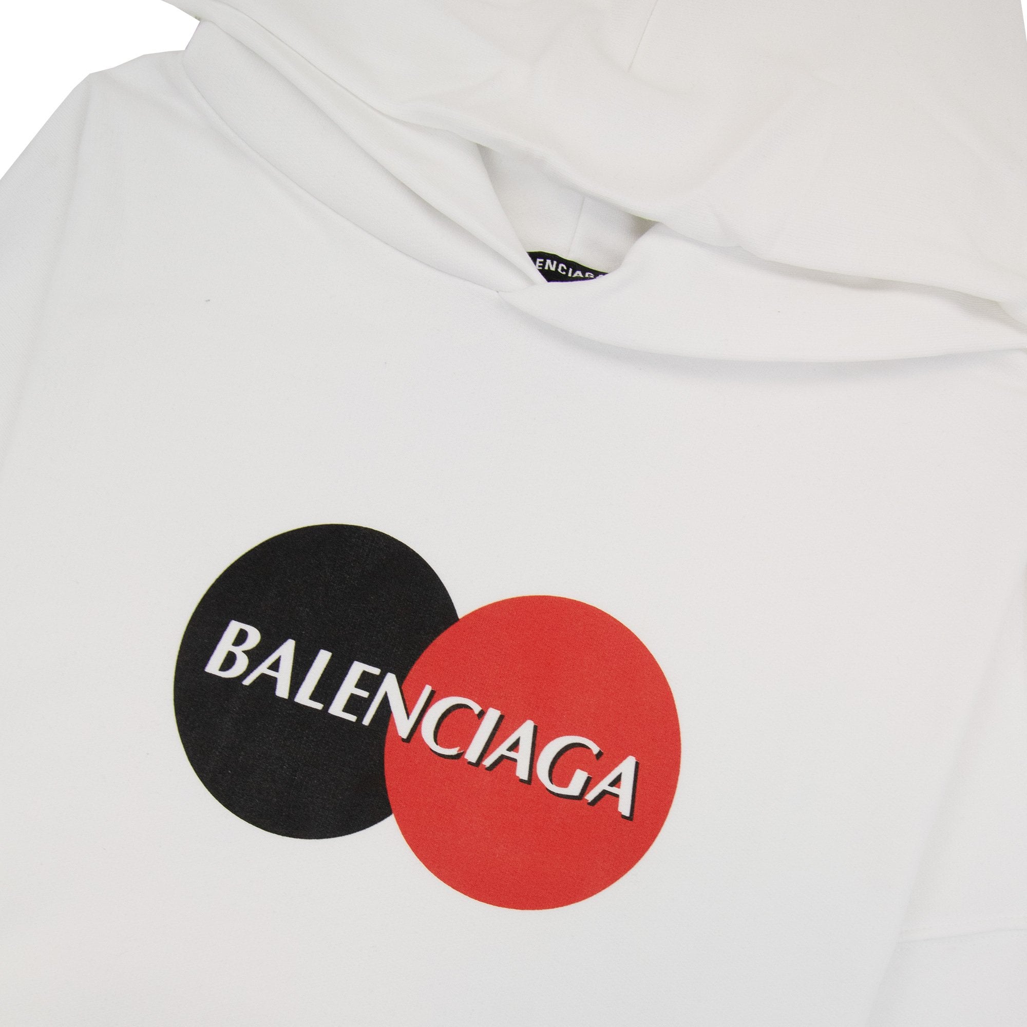 Balenciaga Credit Card Logo Hoodied Sweatshirt White