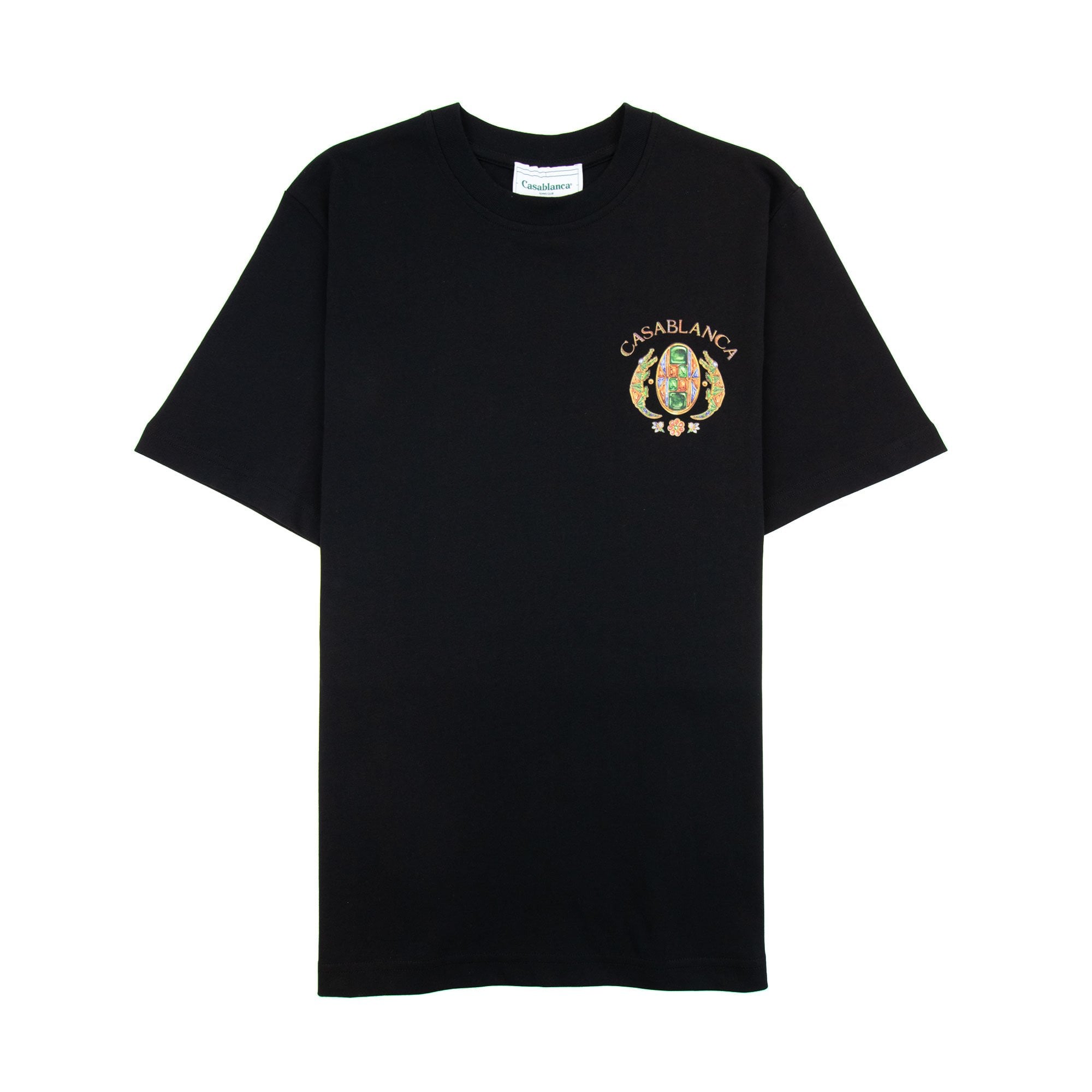 Casablanca Joyaux D Afrique Tennis Club Printed T Shirt Black