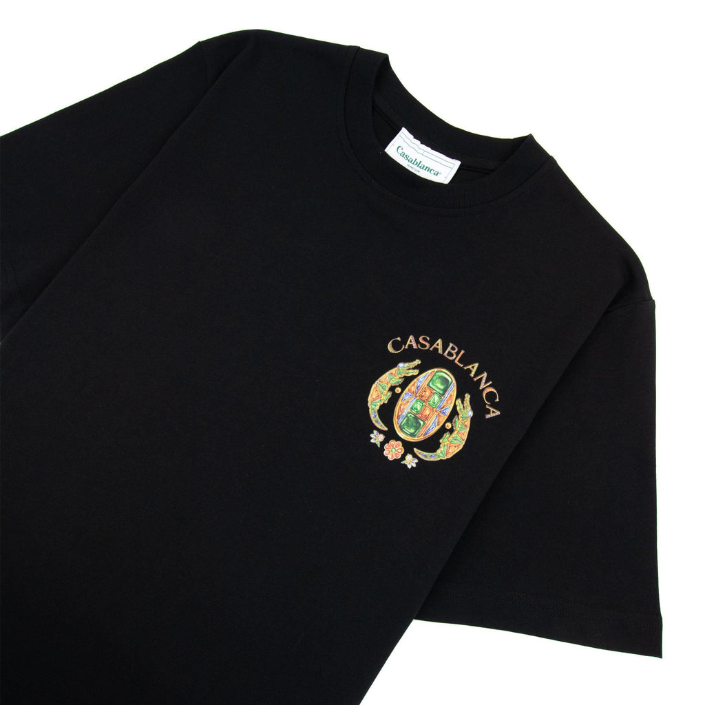 Casablanca Joyaux D Afrique Tennis Club Printed T Shirt Black