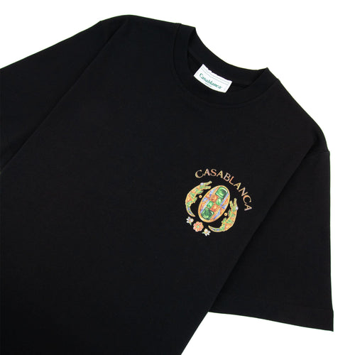 Casablanca Joyaux D Afrique Tennis Club Printed T Shirt Black