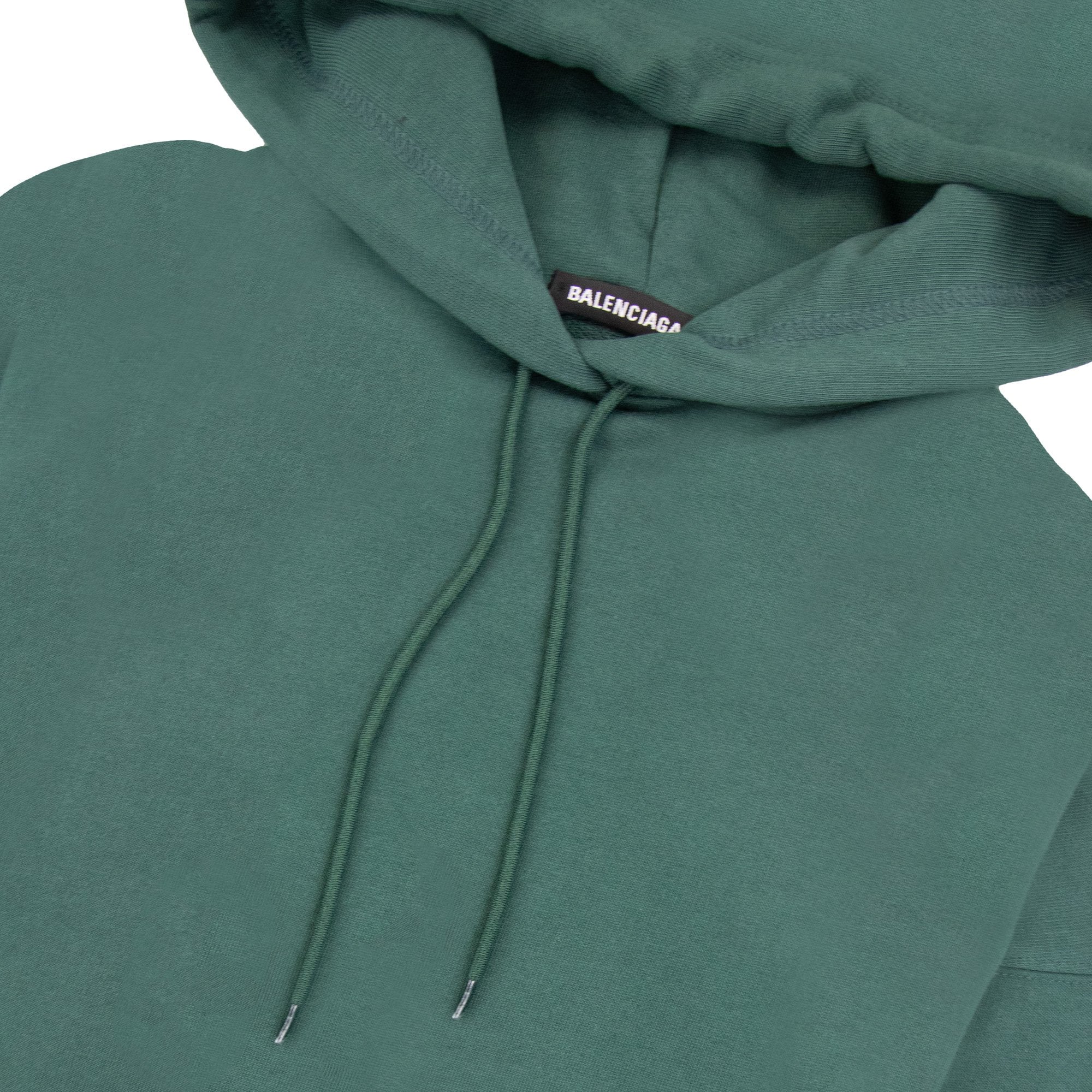 Balenciaga Back Logo Print Hoodied Sweatshirt Dark Green | ONU – Onu