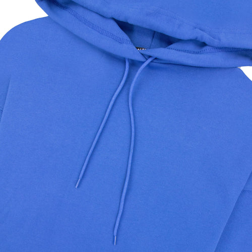 Balenciaga Back Logo Print Hoodied Sweatshirt Blue