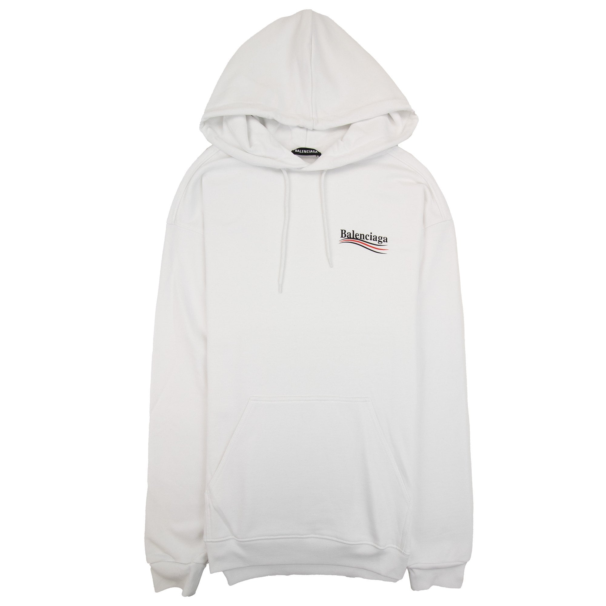 Balenciaga Logo Print Hoodied Sweatshirt White 9040