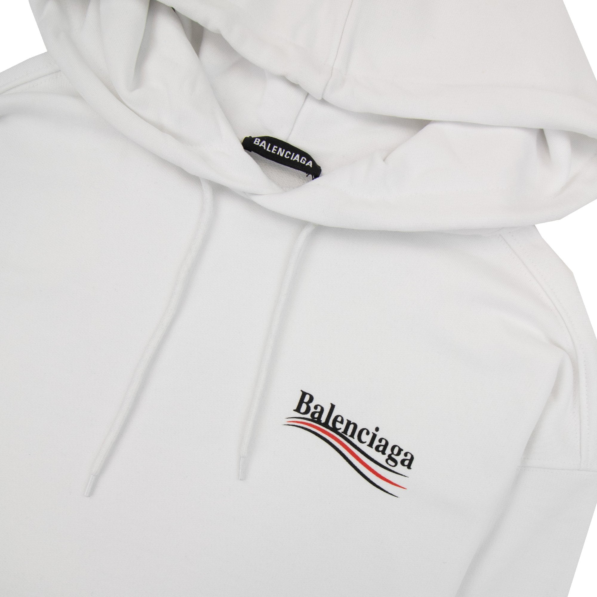 Balenciaga Logo Print Hoodied Sweatshirt White 9040