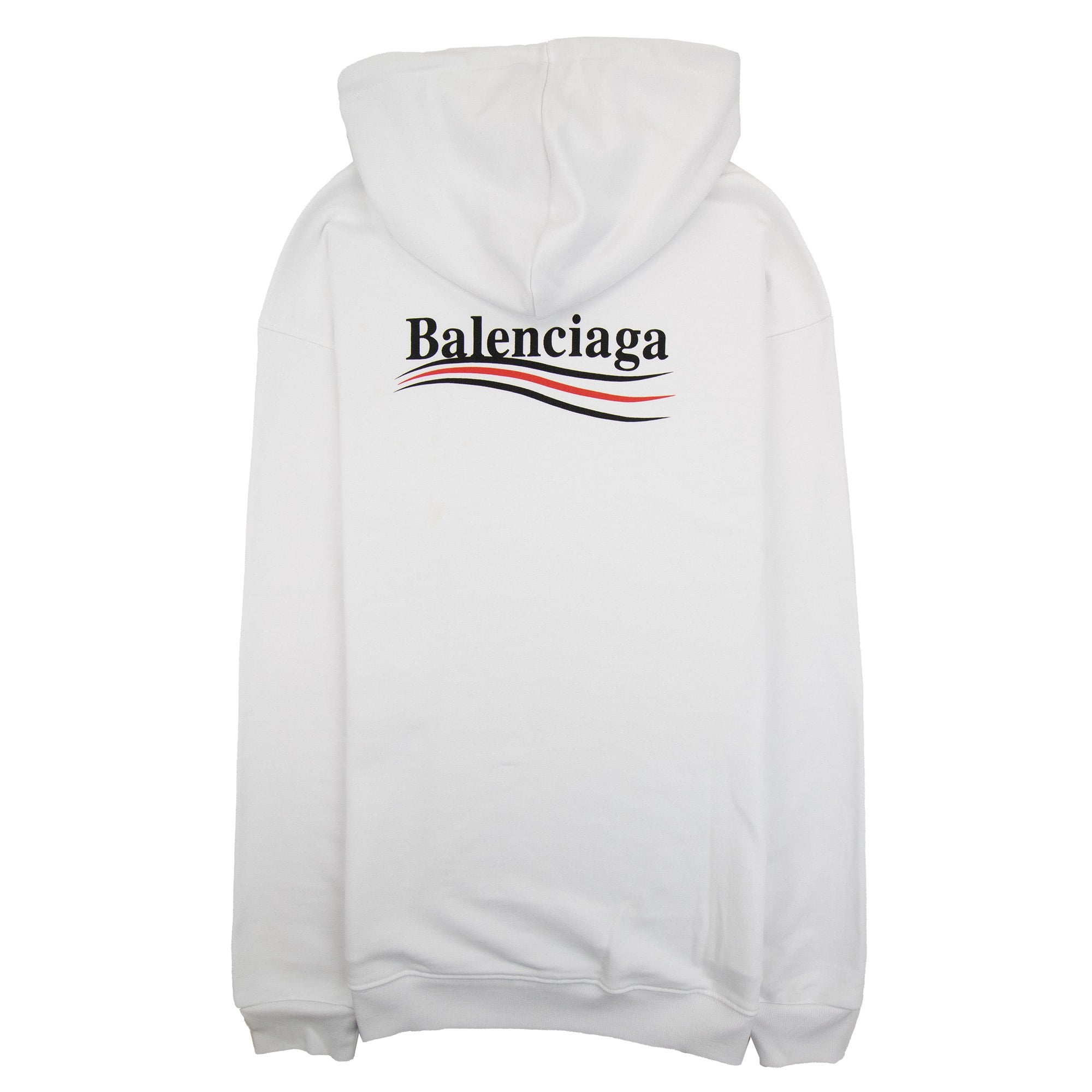 Balenciaga Logo Print Hoodied Sweatshirt White 9040