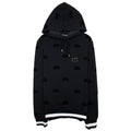 Dolce & Gabbana Embossed Velvet Crown Metal Badge Hoodied Sweatshirt Black N0000