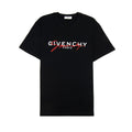 Givenchy Embroidered Signature Logo T Shirt Black 009