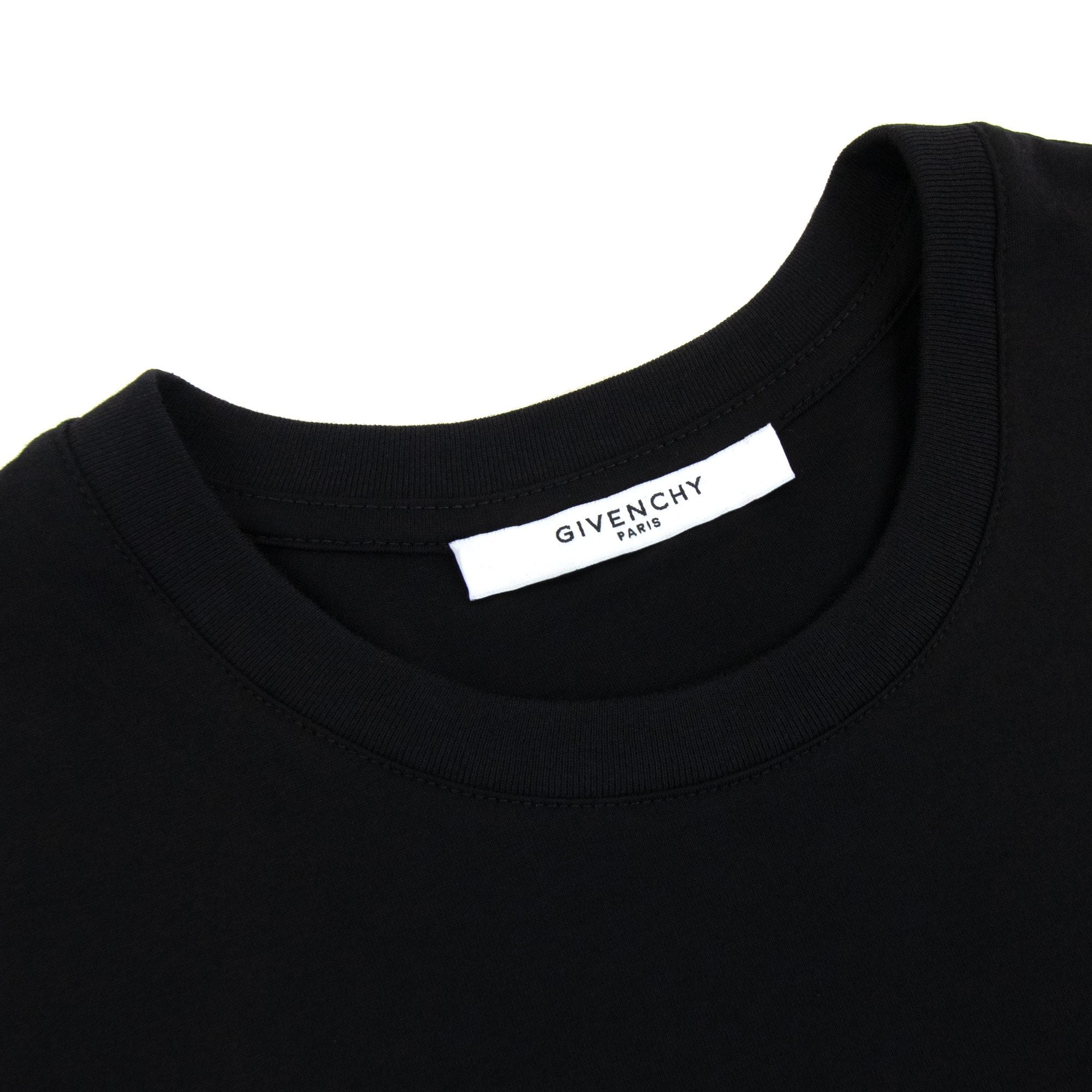 Givenchy Embroidered Signature Logo T Shirt Black 009