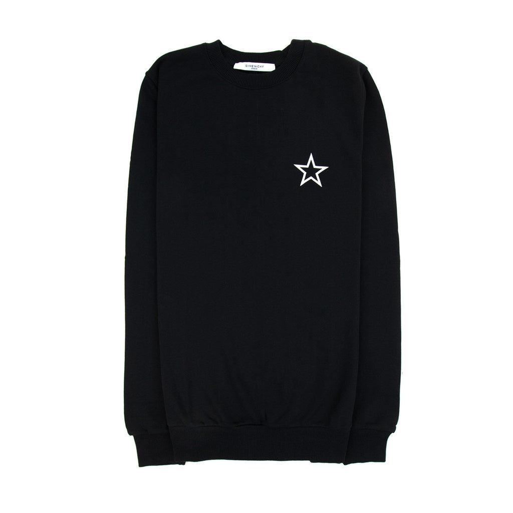 Givenchy Star Logo Print Crewneck Sweatshirt Black 001