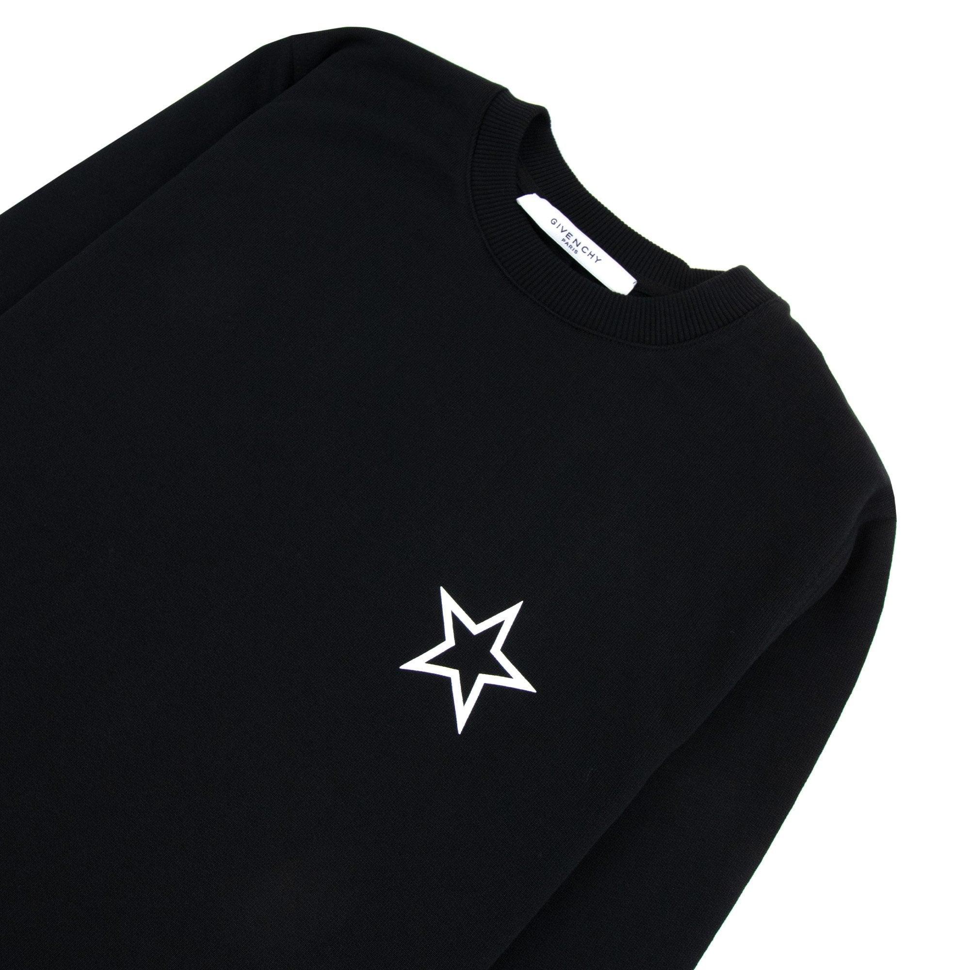 Givenchy Star Logo Print Crewneck Sweatshirt Black 001