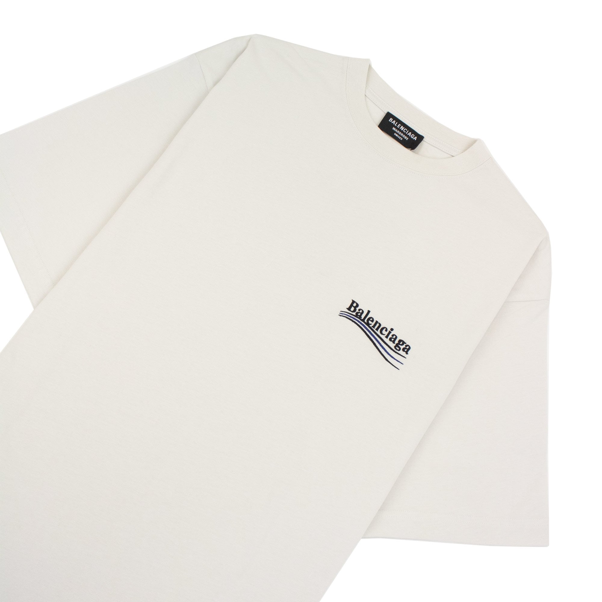 Balenciaga Political Campaign Embroidery T-shirt Off White
