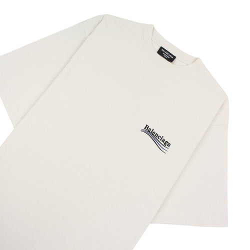 Balenciaga Political Campaign Embroidery T-shirt Off White