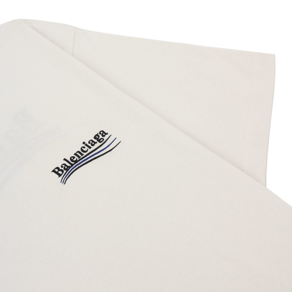 Balenciaga Political Campaign Embroidery T-shirt Off White
