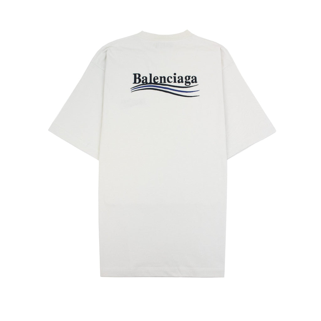 Balenciaga Political Campaign Embroidery T-shirt Off White