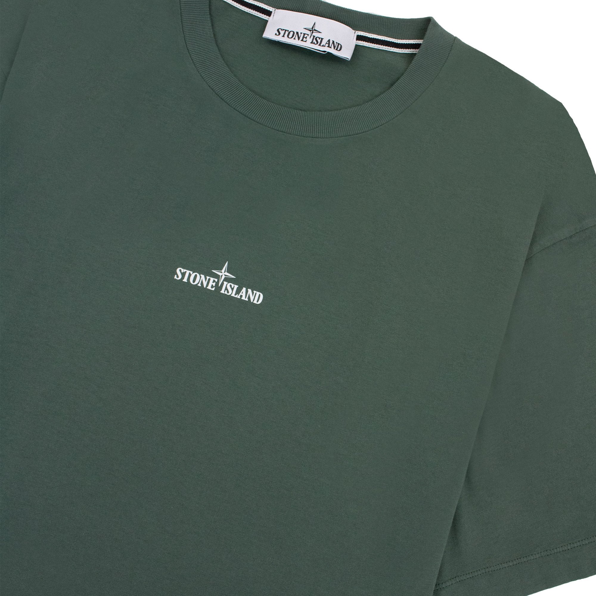 Stone Island 2rc89 Scratched Paint Logo T Shirt Khaki V0059