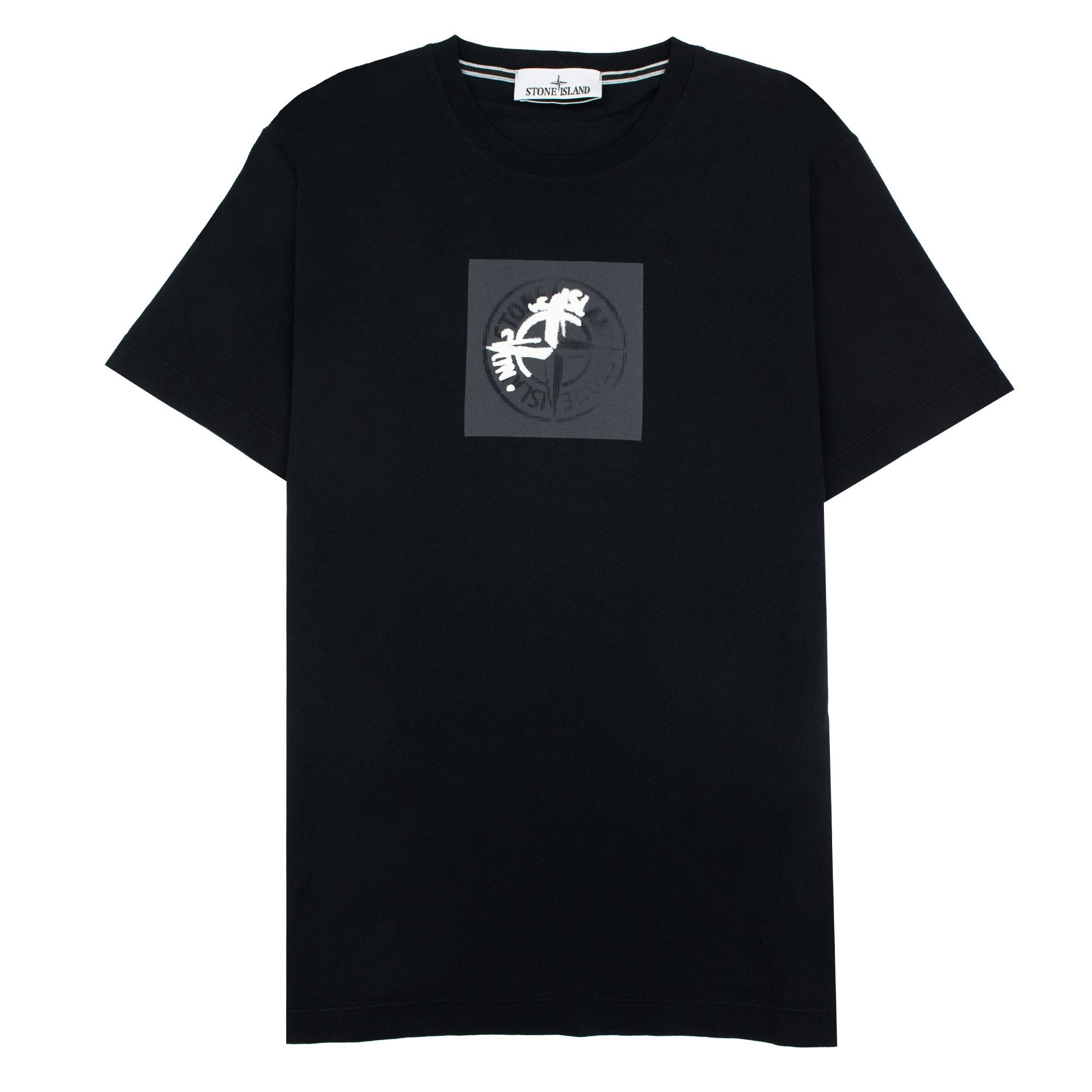 Stone Island 2ns83 Institutional One Print T Shirt Black V0029
