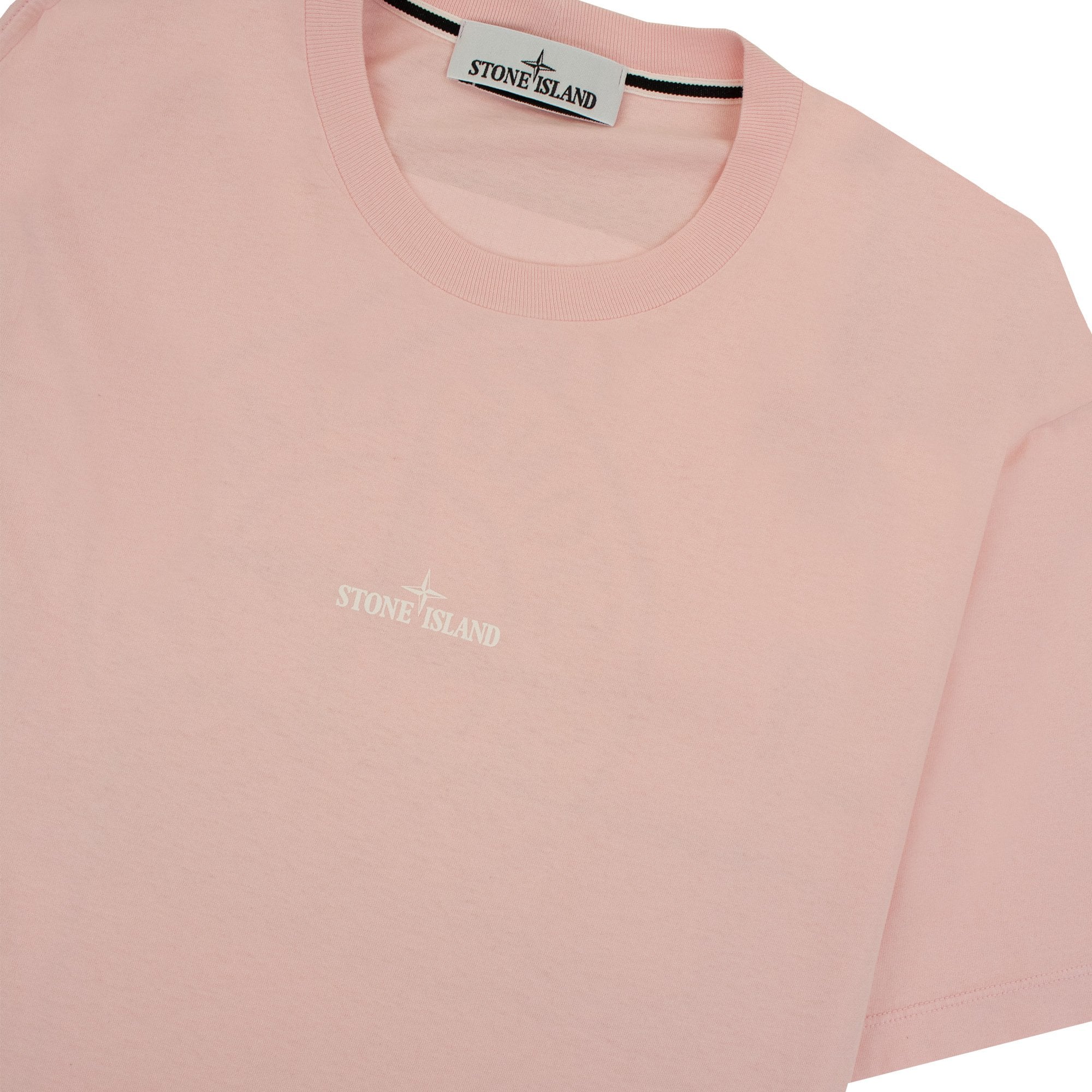 Stone Island 2rc89 Scratched Paint Logo T Shirt Pink V0080