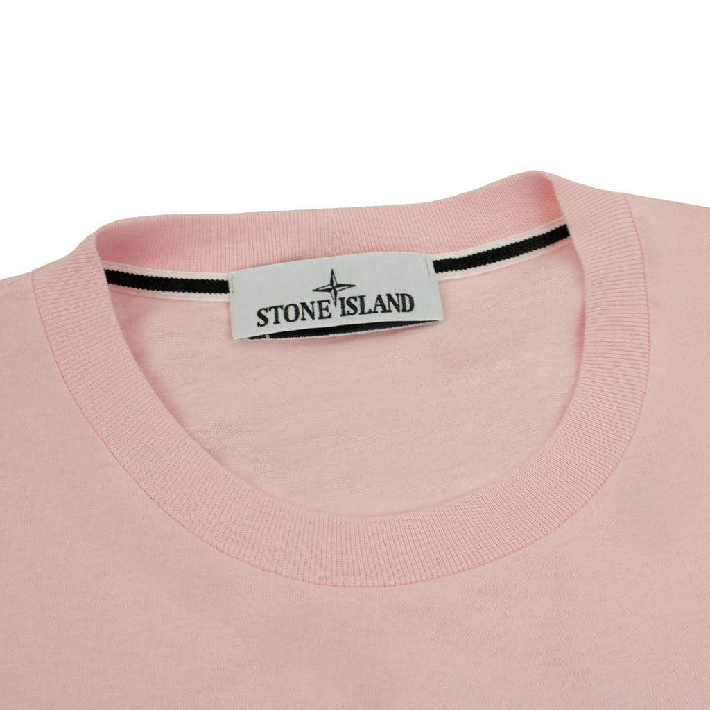 Stone Island 2rc89 Scratched Paint Logo T Shirt Pink V0080