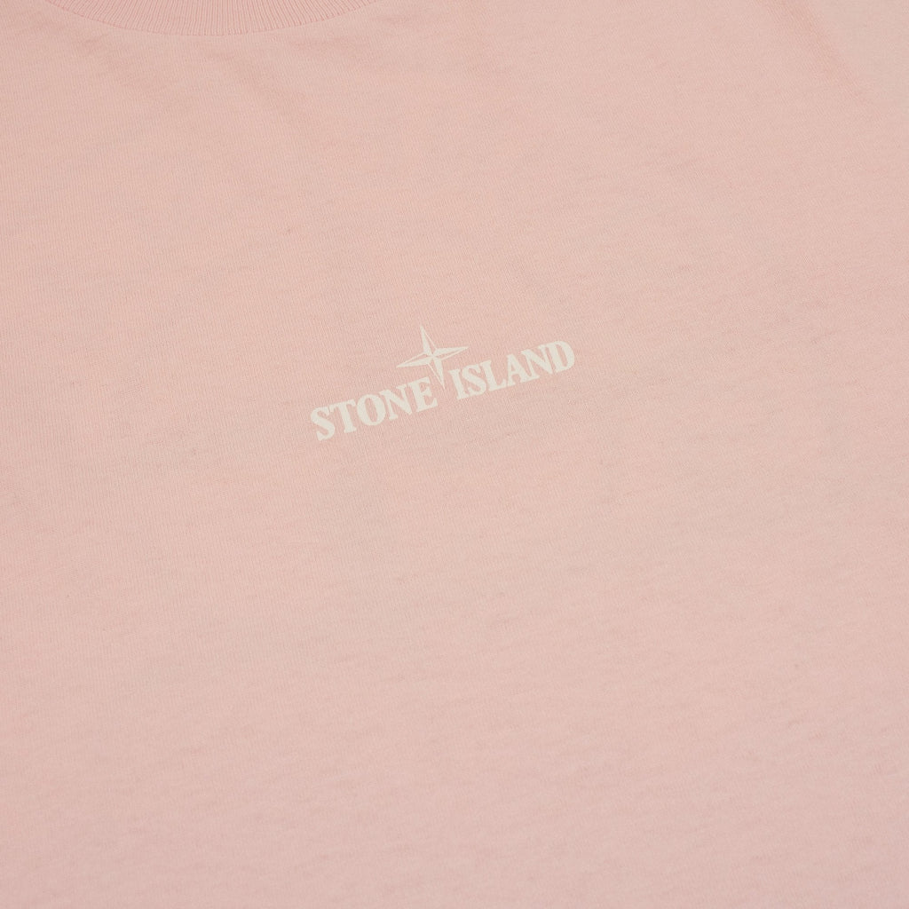 Stone Island 2rc89 Scratched Paint Logo T Shirt Pink V0080