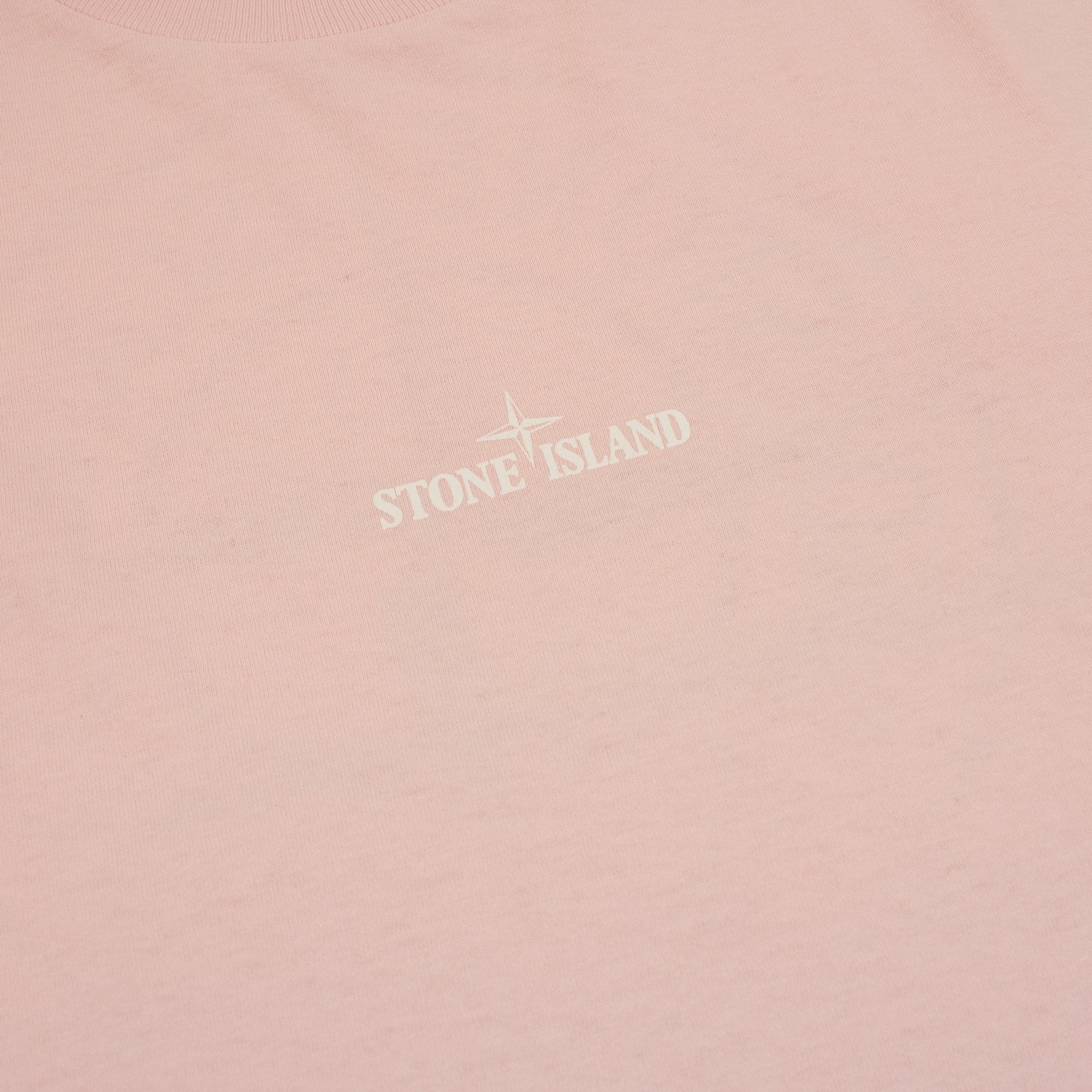 Stone Island 2rc89 Scratched Paint Logo T Shirt Pink V0080