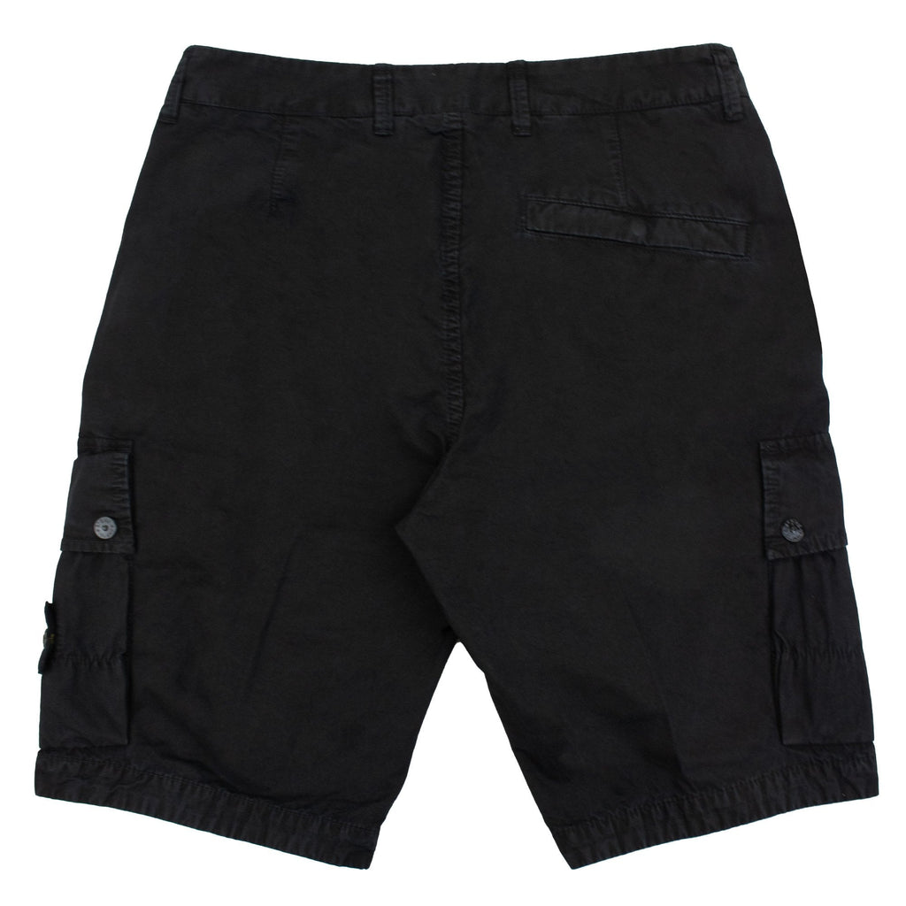 Stone Island L11wa Garment Dyed Canvas Shorts Black V0029