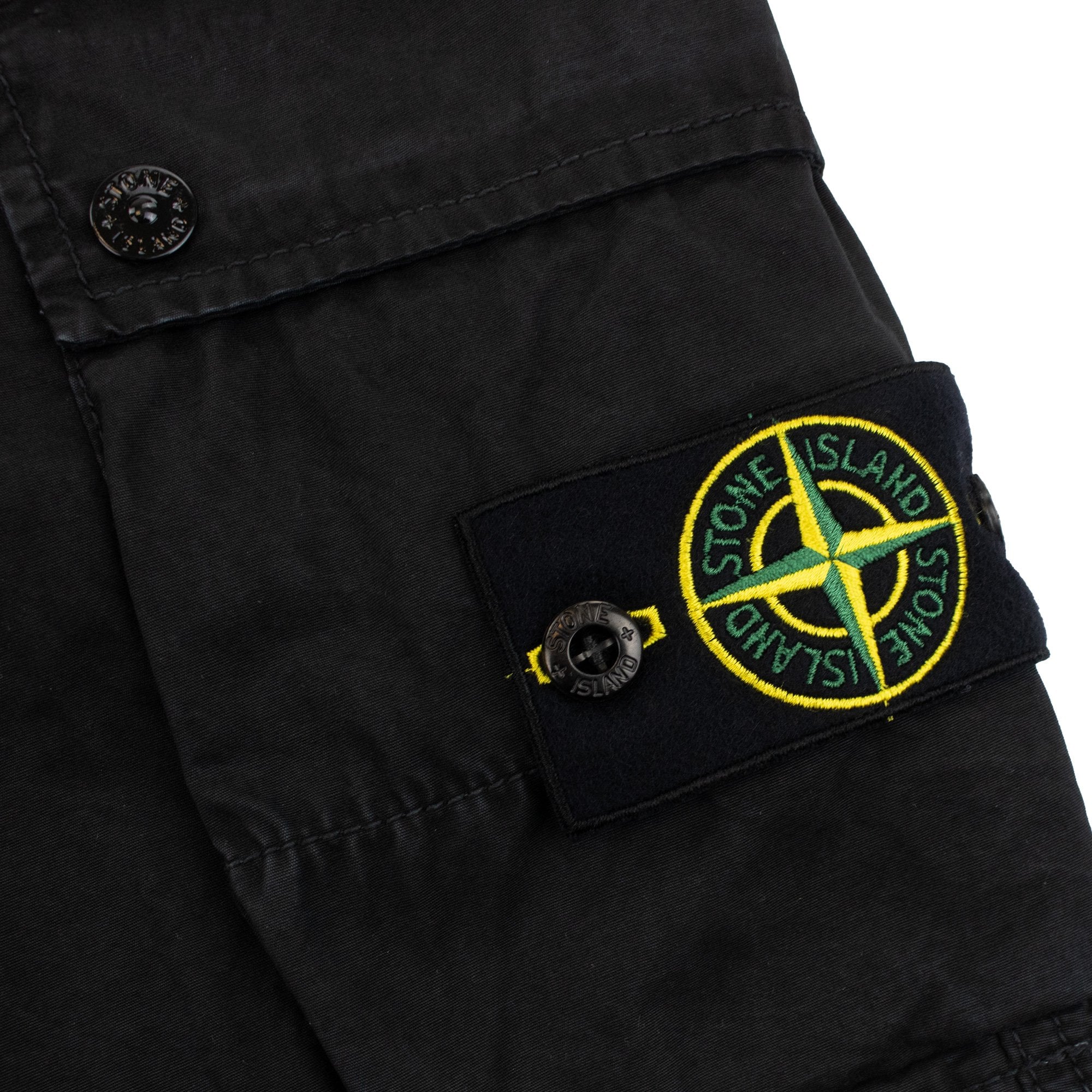 Stone Island L11wa Garment Dyed Canvas Shorts Black V0029