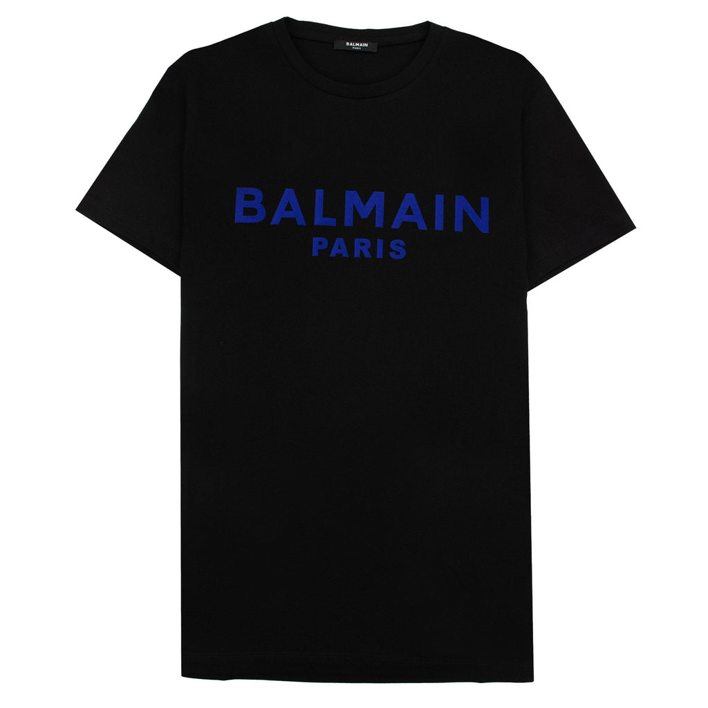 Balmain Embossed Logo T Shirt Black