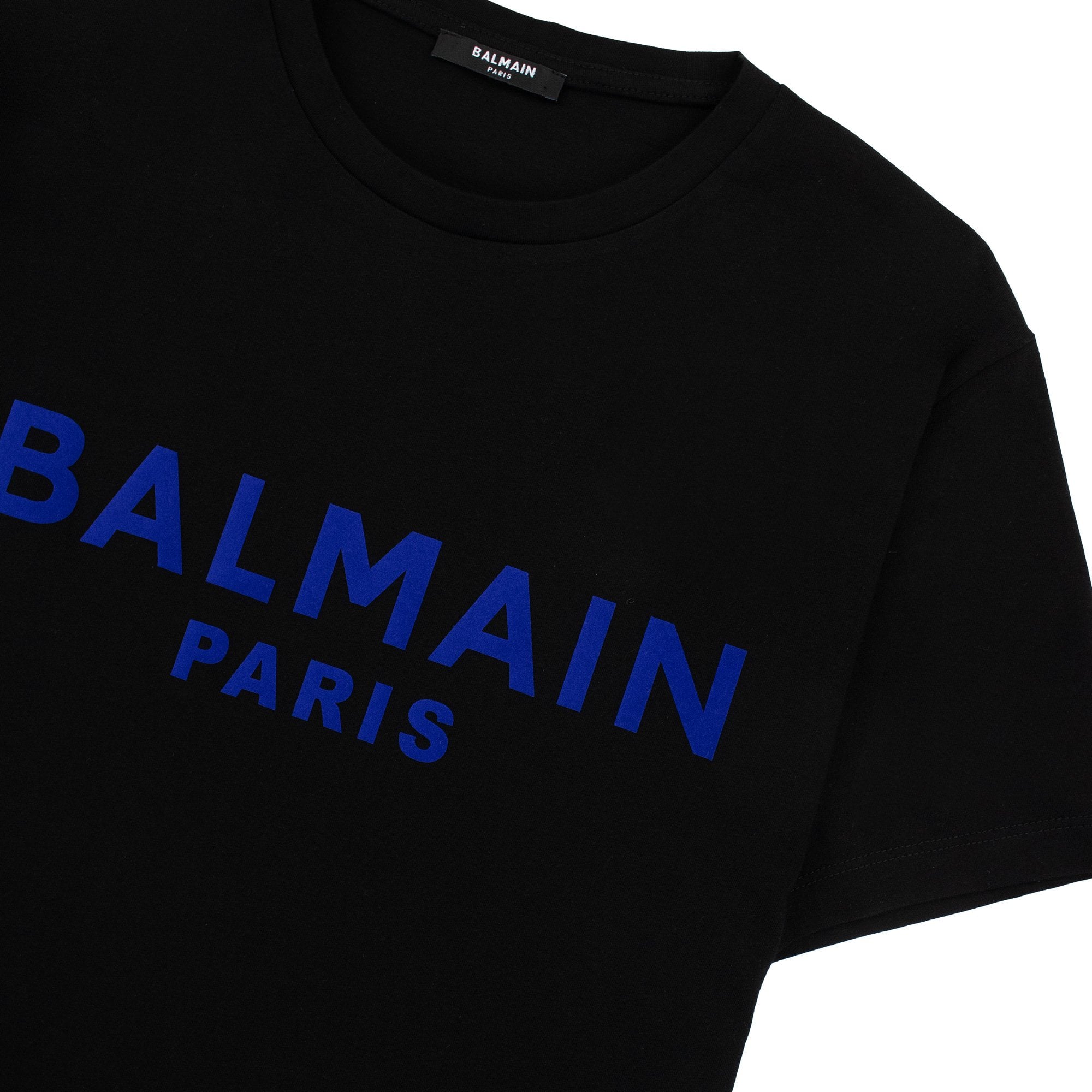 Balmain Embossed Logo T Shirt Black