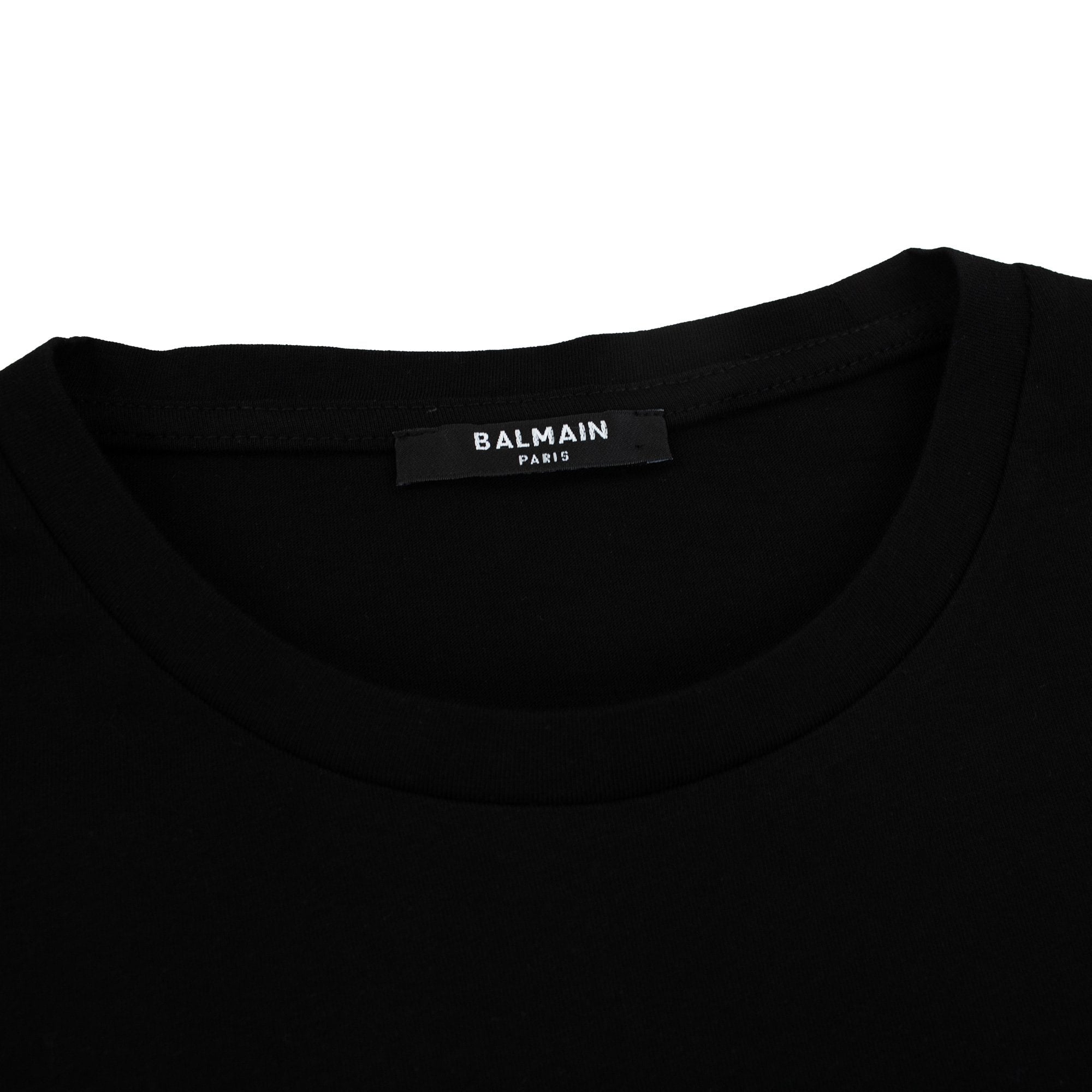 Balmain Embossed Logo T Shirt Black